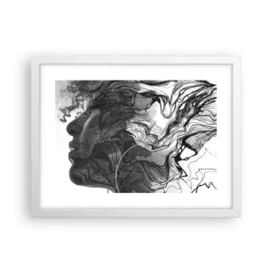 Plakat i hvid ramme - Forviklet i drømme - 40x30 cm