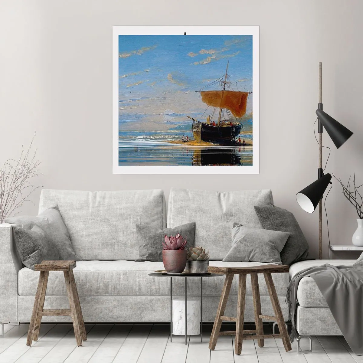 Plakat - Vand, jord, luft - 60x60 cm