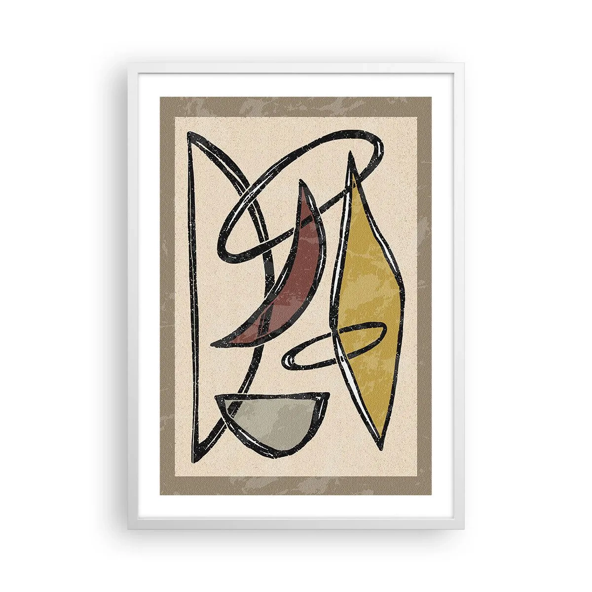 Plakat i hvid ramme - Vertikaler og niveauer - 50x70 cm