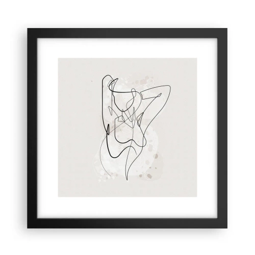 Plakat i sort ramme - Forførelsens kunst - 30x30 cm
