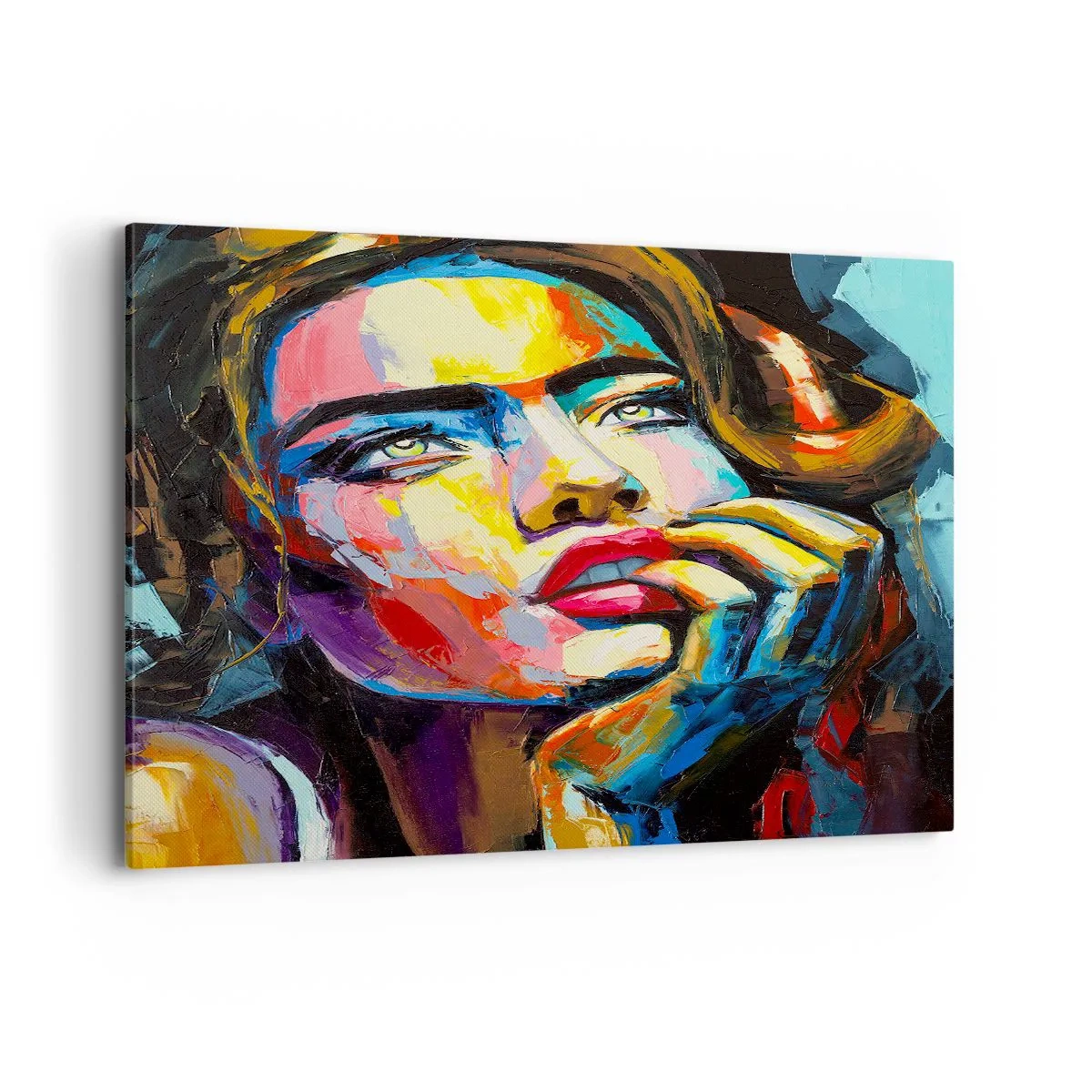 Lærredstryk - Billede på lærred - Drømme som fugle svæver gennem himlen - 120x80 cm