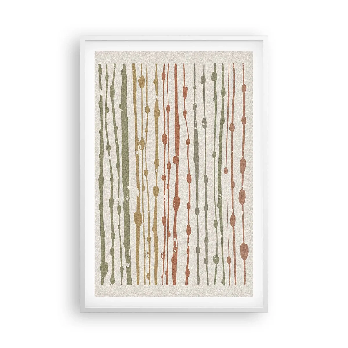 Plakat i hvid ramme - Musikalsk farvenotation - 61x91 cm